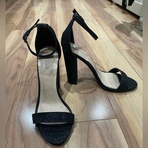 Charlotte Russe Black Sparkle Heels